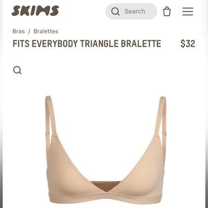Small Skims Fits Everybody Triangle Bralette in Clay